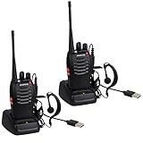 BaoFeng BF-888S USB Rechargeable Walkie Talkies Long Range UHF
400-470MHz 16 Channels Two Way Radios CTCSS DCS With Earpiece - 2 Pack