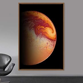 signwin Framed Canvas Wall Art Planet Astronomy &...