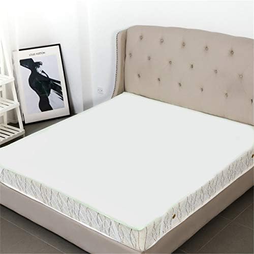 Cozylkx TPU Bamboo Fiber Mattress Topper Waterproof Mattress Pad Protector Mattress Cover Anti-Mite Breathable, PureWhite, 200x200cm