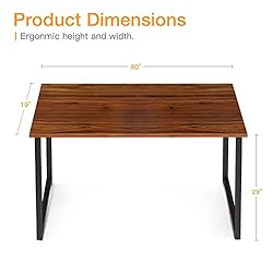 Coleshome 40 Inch Computer Desk, Modern Simple