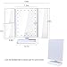 24 LED lighted Makeup Mirror with Upgraded Touch Screen, 1x/2x/3x Magnification Trifold Vanity Mirror, USB Charging 180°Free Rotation Table Countertop Cosmetic Mirror