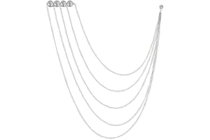 PTDIONE Elegant Crystal Chains Suit Pin Lapel Pin Brooch for Shirt Tuxedo Coat Badge Tassel Chain Men's Suit Jewelry Accessories