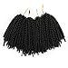 4Pcs Spring Twist 8 inch Nubian Twist Braiding Hair Crochet Braids Synthetic Hair Spring Twist Braiding Hair Extensions #1B