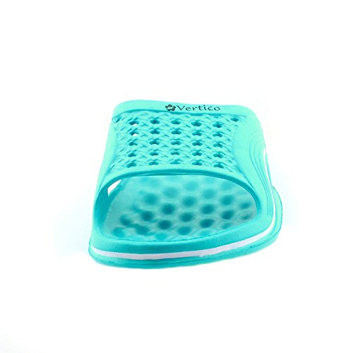 Vertico Slide-On Women's Shower and Poolside Sandal (6/7, Turquoise)
