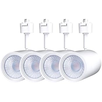 Hyperikon LED Track Lighting Head White, Dimmable, 17.5W, H Type Track Light, 4000K Daylight, Energy Star, 4 Pack