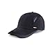 KUMONE Men's Quick Dry Hats Lightweight Sun Caps for Running/Golf/Baseball, Black, Adjustable
