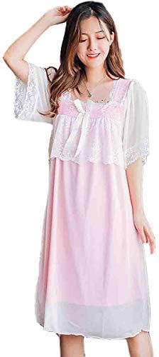Amazon 卓上棉品 パジャマ ルームワンピース ネグリジェ レディース ロング 棉 夏 レースフリル お姫様気分 かわいい ワンピース 部屋着 寝間着 ルームワンピース ネグリジェ 通販