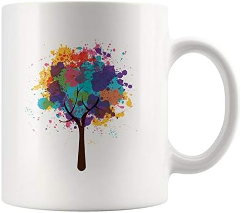 ExtraOrdinaryMugs - Tree of Life Coffee Mug - Gift for Wife, Gift for Daughter, Gift for Her, Sacred Mug, Chakra Mug, Sacred Tree of Life, Celtic Life Tree Mug, 11oz Ceramic Coffee Cup, High Gloss