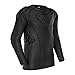 TUOY Youth Padded Chest Rib Protector Shirt for Football Baseball Martial Art Padded Compression Shirt Long Sleeve
