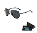 Shushu Jacob Men's Polarized Sunglasses UV400 Protection Vintage Aviator Black Lens Gunmetal Frame