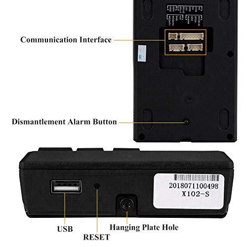 LIBO New Face Fingerprint Password Attendance Machine 2.8 inch Employee Checking-in Payroll Recorder DC 12V Facial Recognition Time Attendance Clock USB U-Disk Support 10 Language