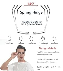 DILLY VISION 3 Pack Fashion Metal Full Frame