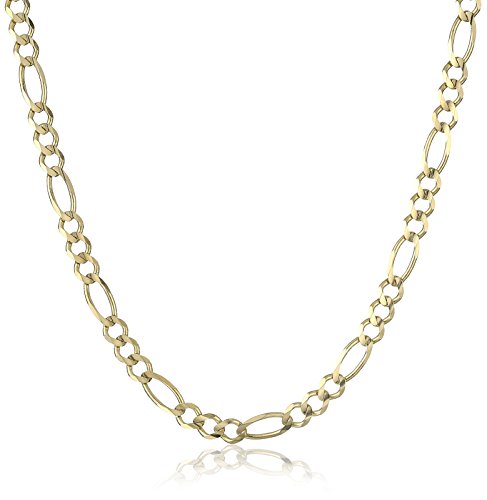 Men's 14k Yellow Gold Italian 4.6mm Figaro Chain Necklace, 20"