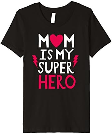 unisex-child Mom Is My Super Hero Shirt - Cute Mom Shirt 12 Black