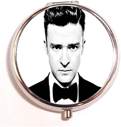 Justin Timberlake Custom Unique Silver Round Pill Box Metal case Holder Medicine Tablet