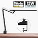 Amico 13W LED Architect Desk Lamp/Clamp Lamp/Metal Swing Arm Task Lamp (Eye-Protective, Touch Control, Gradural Dimming/8 Color Modes, Memory Function) Highly Adjustable Office/Work Light Black