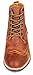 Kunsto Men's Leather Lace up Classic Brogue Boot US Size 9.5 Brown