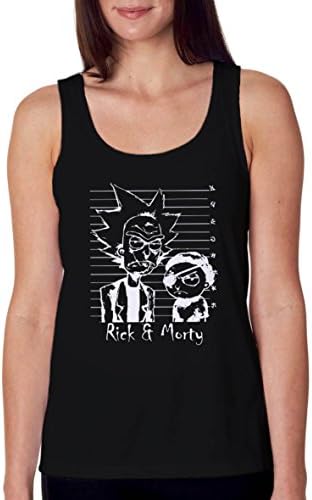 Tank Top For Woman Rick Morty Black Size L