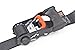 PowerTye 1.5in x 6.5ft Ergonomic Locking Ratchet Soft-Tye Straps with Heavy-Duty Latch Hooks - Made in USA - 1,000 lb. Working Load Limit / 3,000 lb. Breaking Strength - Black/Black (Pair)