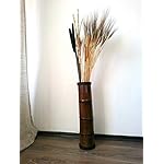Floor-Vase-Garden-Decor-Wooden-Vase-Wicker-Flower-Vase-Lodge-Decor