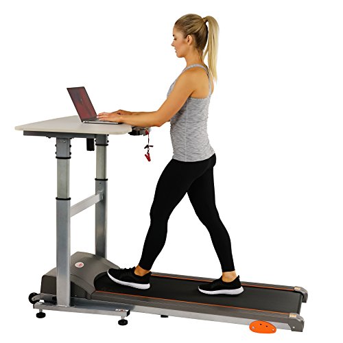Sunny Health & Fitness Treadmill Desk Workstation Power Adjustable Table Height, SF-TD7704