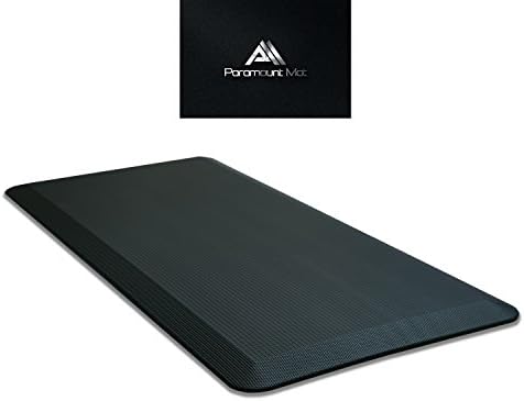 Paramount Anti-Fatigue Professional Comfort Standing Desk Mat and Kitchen Floor Mat – 20 x 42 x 3/4 in – Black