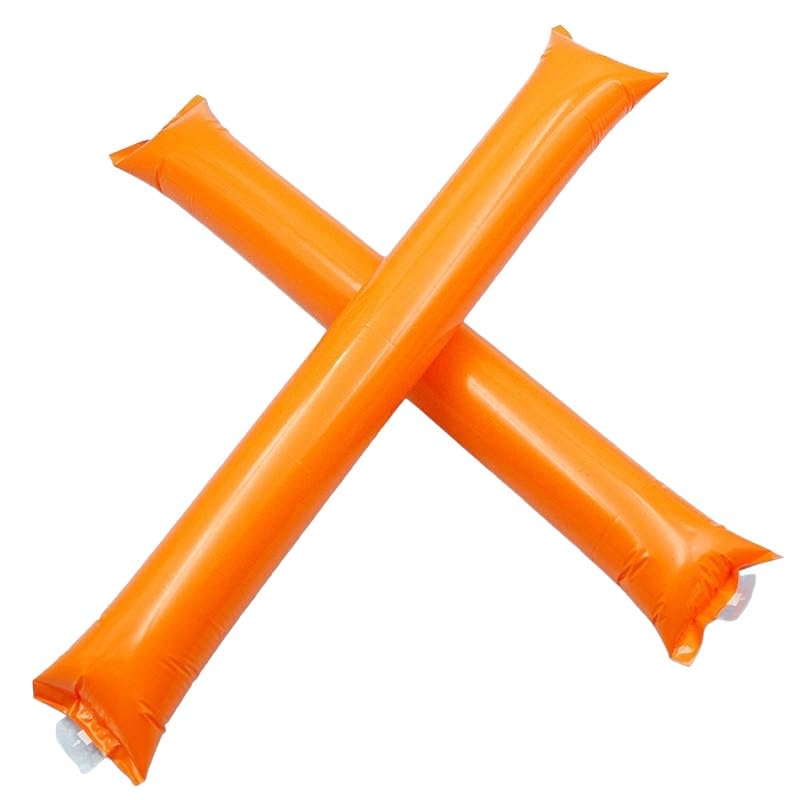 Pandiui23 Pack of 30 Pairs of Plastic Loud Inflatable Clappers Party Supplies Cheer Sticks Ideal for Football, Parties, Birthdays, Communion (60, Orange)