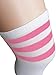 Zando Women Thin Stripes Tube Thigh High Tights Over Knee Socks
