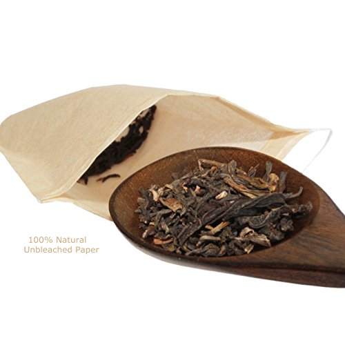 BSTEAN Tea Filter Bags Disposable Tea Infuser Drawstring Loose Leaf Tea with 100% Natural Unbleached Paper and Free Clip (100 PCS) - Thumbnail 2