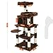 FEANDREA SONGMICS 58” Multi-Level Cat Tree with Sisal-Covered Scratching Posts, Plush Perches, Hammock and Condo, Cat Tower Furniture - for Kittens, Cats and Pets UPCT15Z