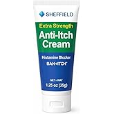 Anti-Itch Cream Extra Strength (1.25 oz) – 2% Diphenhydramine + Zinc Acetate – Fast Relief for Bug Bites, Poison Ivy, Rashes, Outdoor Itches & Irritations – Topical Analgesic & Skin Protectant