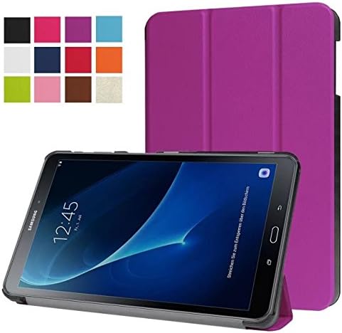 Xindayi Samsung Galaxy Tab A 10.1 Case - Ultra Lightweight Slim-shell Stand Cover Case for Samsung Galaxy Tab A 10.1 Inch (SM-T580 / SM-T585) Tablet 2016 Release, (purple)