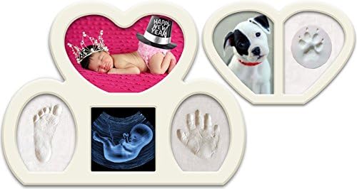 Epicoz Bundle. Baby Handprint and Footprint Photo Frame Kit. Unique Christening and Baptism Idea. Newborn Babyprints Keepsake.