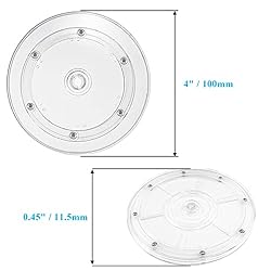 Jersvims 2Pcs 4 Inch Acrylic Turntable