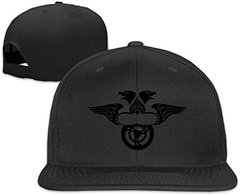 Motorcycle and Eagle Flat Baseball Cap