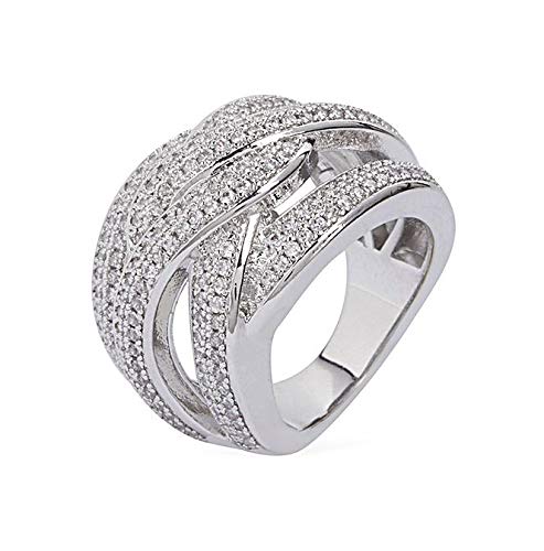Overlap brass Ring # 7 for Women and Girls (Multicolour)
