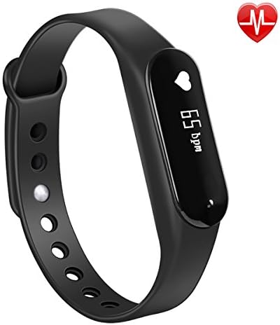 Fitness Tracker,JEECHEN Heart Rate Monitor Smart Bracelet Activity Tracker Sport Pedometer with Waterproof/ Control Camera /Sleep Monitor/ Call Message /Calorie/Sedentary Alert for Android and iOS