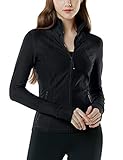 TSLA Women's Yoga Lightweight Active Performance Full-Zip Jacket