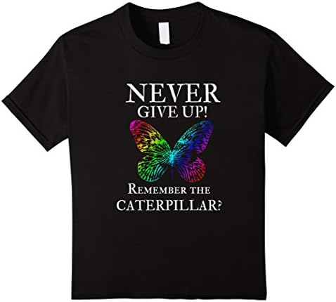 unisex-child Shirt showing a Never Give Up Attitude 6 Black
