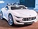 Maserati Alfieri Licensed Ride On Electric Toy Car for Kids 12V10A Battery Powered LED Lights MP3 RC Parental Remote Controller Leather Seat Suitable for Boys and Girls White