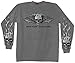 Hot Leathers GMS2118 Bad Scratch Long Sleeve Biker T-Shirt (Charcoal, Medium)