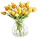 AHXHWKA 30 pcs Real-Touch Artificial Tulip Flowers Home Wedding Party Decor (Orange)