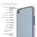 iPhone 8 Case, Molan Cano [Boost] Sliding Card Holder Wallet Case Dual Layer PU Cover with 2 Card Slots for Apple iPhone 8 and iPhone 7 - Light Blue