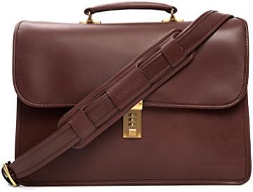 Korchmar Lux Elliot Double Gusset Flapover F1228 (MAHOGANY)