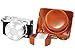iRunzo Ever Ready PU Leather Camera Case Bag for Nikon 1 J5 Compact Camera with 10-30mm Lens (Brown)