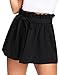 ROMWE Women's Casual Elastic Waist Summer Shorts Jersey Walking Shorts Black S
