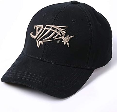 HOMES1 Cap Baseball Cap for Men Sunshade Sun Fish Bones Embroidered Cap Fishing Hook Fashion Dad Hat G.Loomis Black Gold