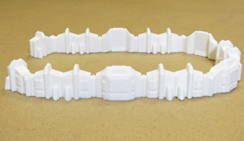 Connecting Barricade Wall Set, Terrain Scenery for Tabletop 28mm Miniatures Wargame, 3D Printed and Paintable, EnderToys