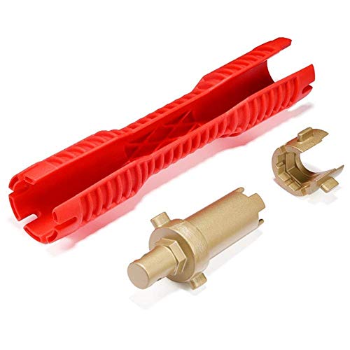 Multifunctional Faucet and Sink Installer Tool, Double Head Plumbing Fitting Faucet Wrench Sink Wrench Water Pipe Spanner Tackle for Plumbers and Homeowner's Kitchen Bathroom Toilet Bowl Installation