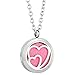 Heart Aromatherapy Perfume Diffuser Locket Pendant - Premium Grade Hypoallergenic Steel Essential Oil Nekclace - With Gift Box for Women, Girl, Wife, Teens Mother's Day Jewelry By Jenia